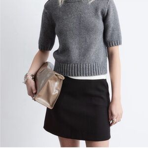 & Other Stories Black Mini Skirt